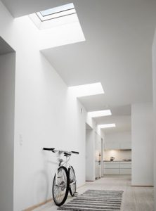 Skylights over Bike in Hallway