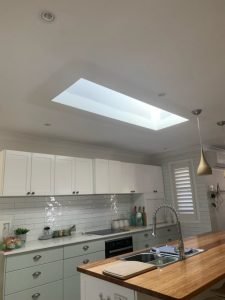 skylight in kitchen.