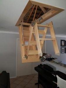 Attic Ladder Folding Out.