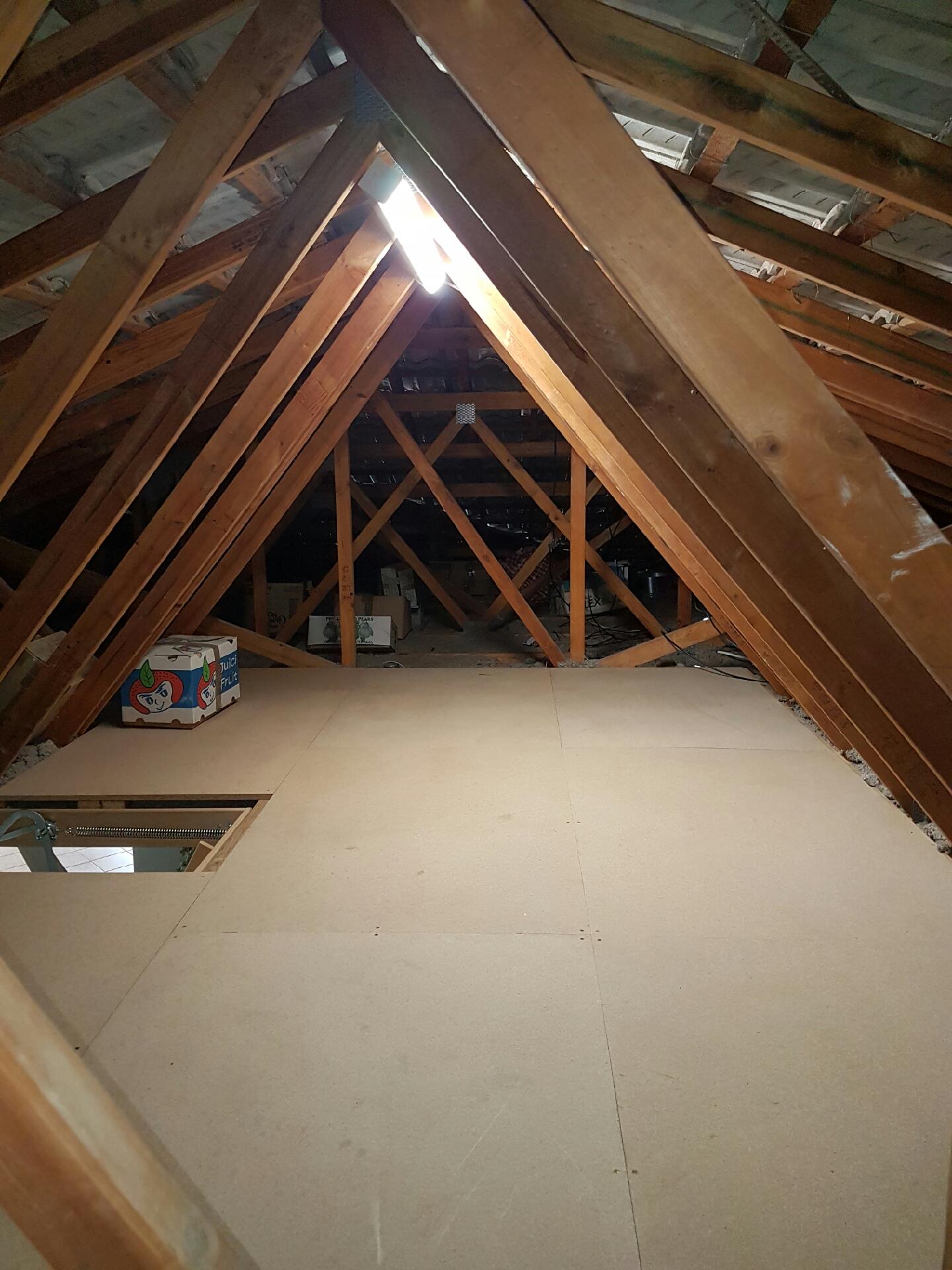 Basic Attic Storage Basic Storage in Roof.