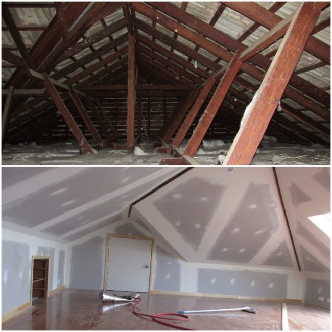 Attic Conversion Before and After Attic Conversion.