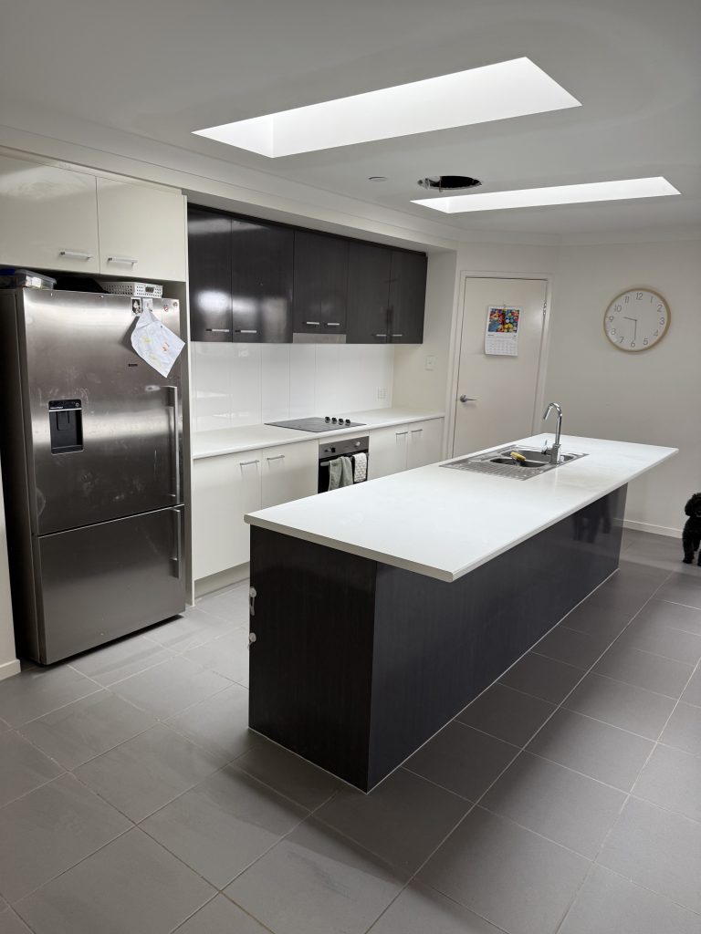 Two skylights installed in Brisbane kitchen ceiling