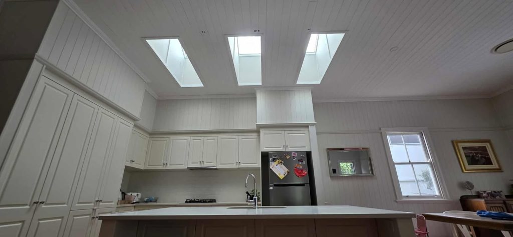 Kitchen skylight bringing natural light into Brisbane home